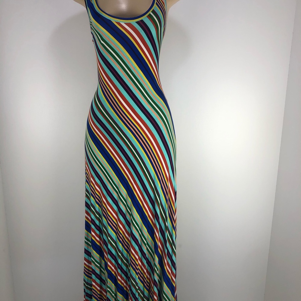 New Calvin Klein Maxi Dress, Striped, Size 8